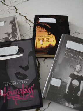 Hardcover Book Lot of 4 Miss Peregrine Hourglass Crossroads Claudia Gray Ransom